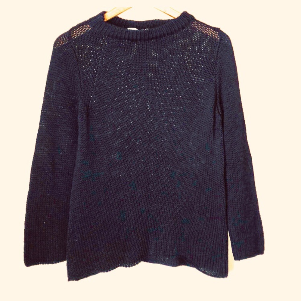 Rivamonti Navy Blue Chunky Knit Sweater